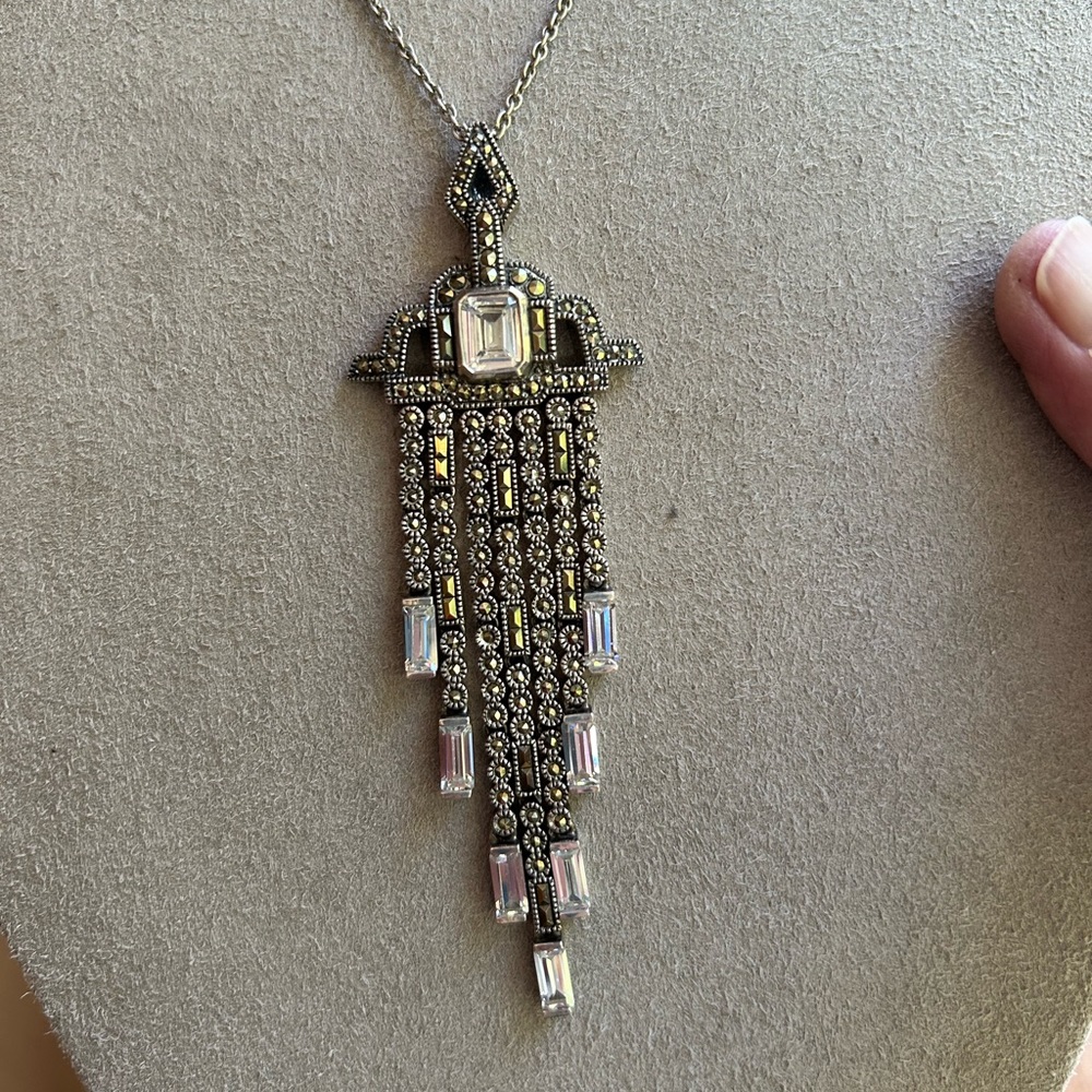 Judith Jack Chandelier Necklace and matching Earrings